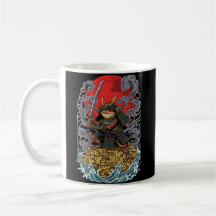 Samurai-Frosch des Glücks – Mythologische Kriegerk Kaffeetasse