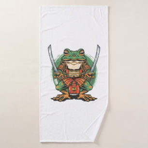Samurai-Frosch-Krieger Badehandtuch