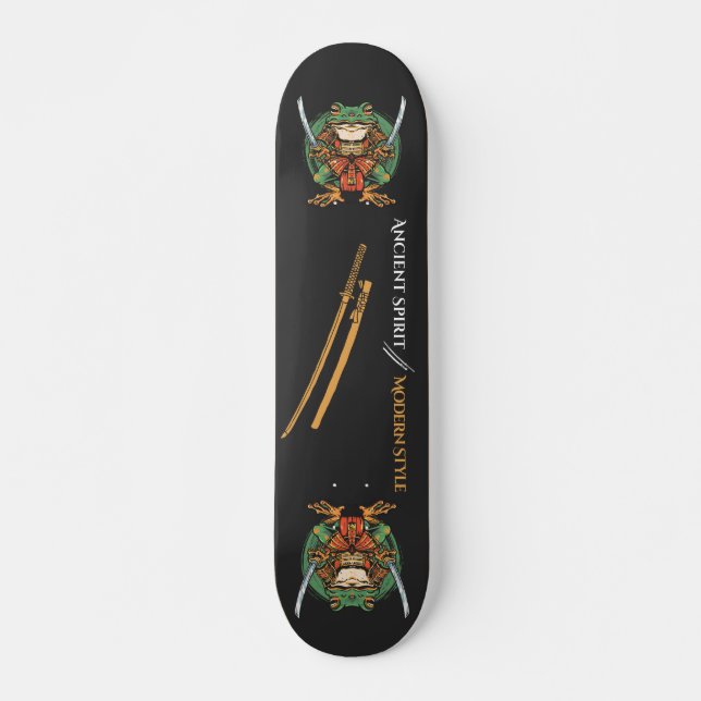 Samurai-Frosch-Krieger Skateboard (Vorne)