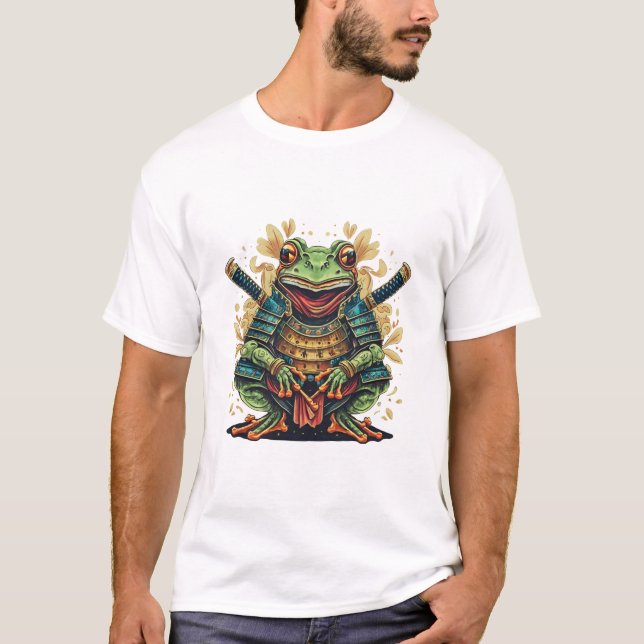 Samurai-Frosch-Krieger T-Shirt (Vorderseite)