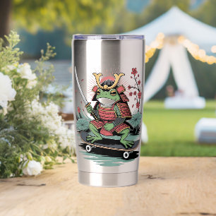 Samurai-Frosch-Krieger Thermal Tumbler Thermobecher