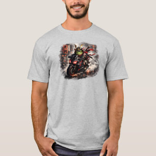 Samurai-Froschfahrer-Japanischer-Streetwear-Grafik T-Shirt