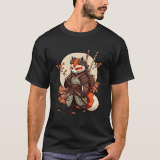 Samurai-Fuchs-Krieger Japanischer Ninja-Fuchs Kawa T-Shirt