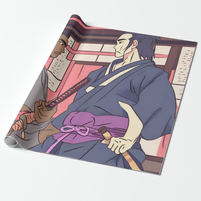 Samurai Geschenkpapier (Ungerollt)