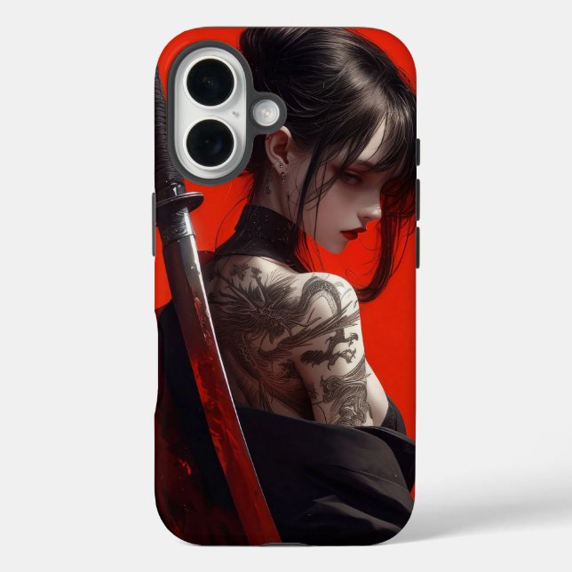Samurai girl  iPhone 16 hülle (Rückseite)