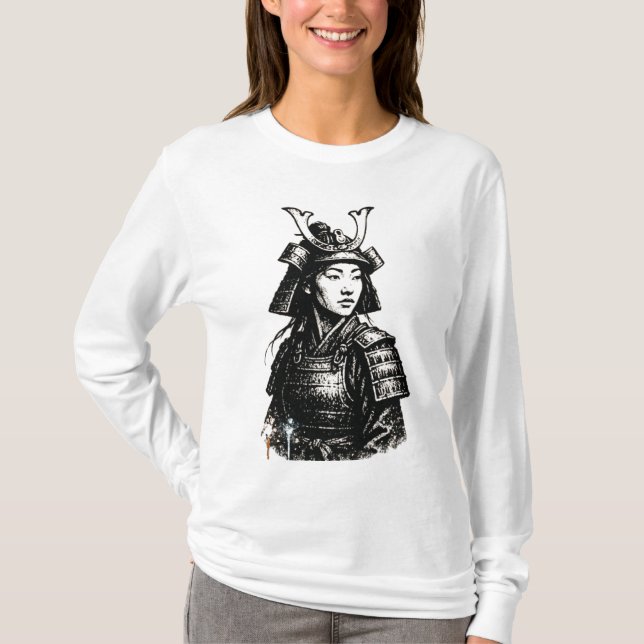 Samurai Girl street art T-Shirt (Vorderseite)