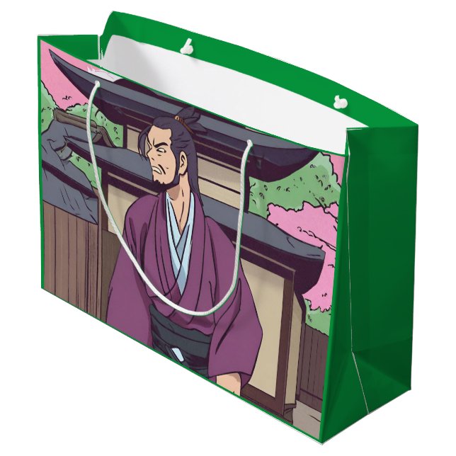 Samurai Große Geschenktüte (Rückseite Schrägansicht)