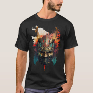 Samurai Helmet Warrior Bushido Oni Masask Japanisc T-Shirt
