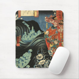 Samurai Hero Yoshitsune kämpft gegen die Taira Gei Mousepad