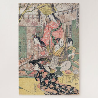 Samurai Hideyoshi und Ehefrauen Kitagawa Utamaro c