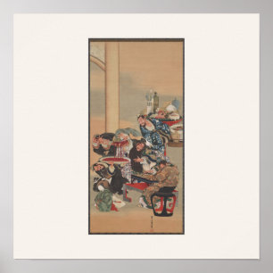 Samurai-Holzschnitt - Kuniyoshi Ukiyo-e Kunst Poster