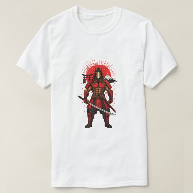 Samurai Horse Warrior – Japanese Muscle Art 2026 Y T-Shirt (Design vorne)