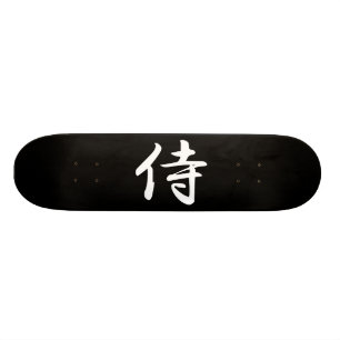 Samurai in japanischem Kanji Skateboard