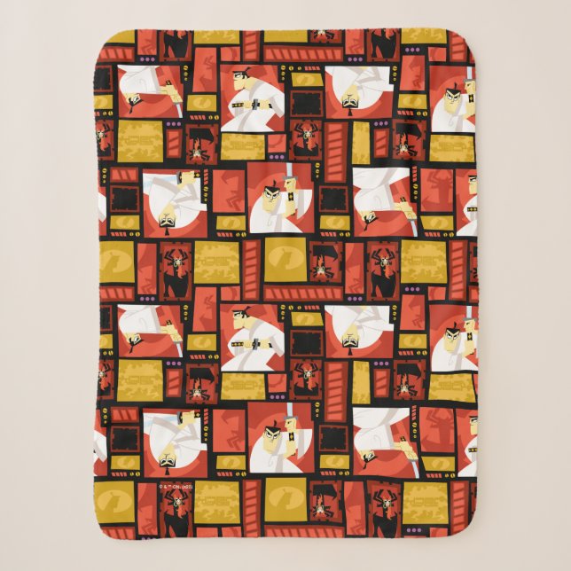 Samurai Jack & Aku Character Art Panel Muster Sherpadecke (Vorderseite)