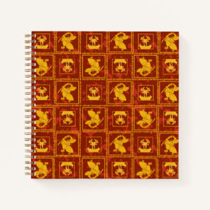 Samurai Jack & Aku Golden Silhouette Muster Notizbuch