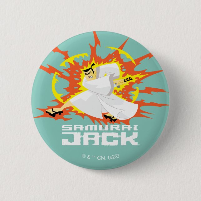 Samurai Jack Energy Graphic Button (Vorderseite)