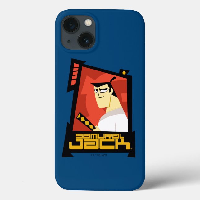 Samurai Jack lächelt futuristische Rahmen Grafik Case-Mate iPhone Hülle (Rückseite)
