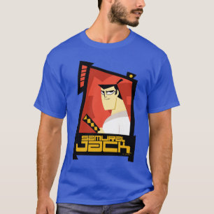 Samurai Jack lächelt futuristische Rahmen Grafik T-Shirt
