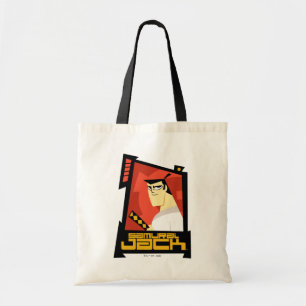 Samurai Jack lächelt futuristische Rahmen Grafik Tragetasche