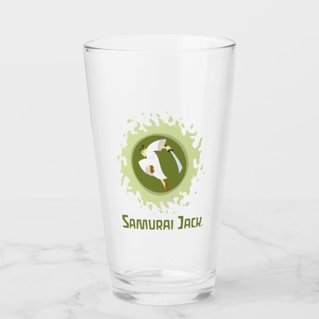 Samurai Jack Leaping Graphic Glas (Vorderseite)