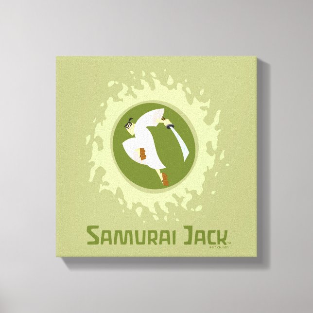 Samurai Jack Leaping Graphic Leinwanddruck (Vorderseite)