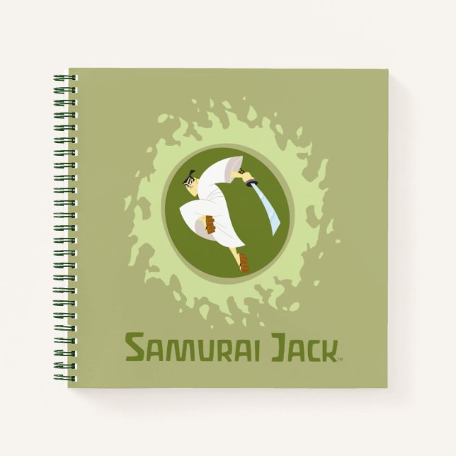 Samurai Jack Leaping Graphic Notizbuch (Vorderseite)