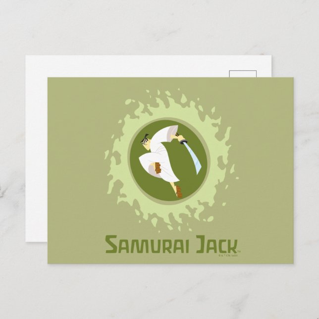 Samurai Jack Leaping Graphic Postkarte (Vorne/Hinten)