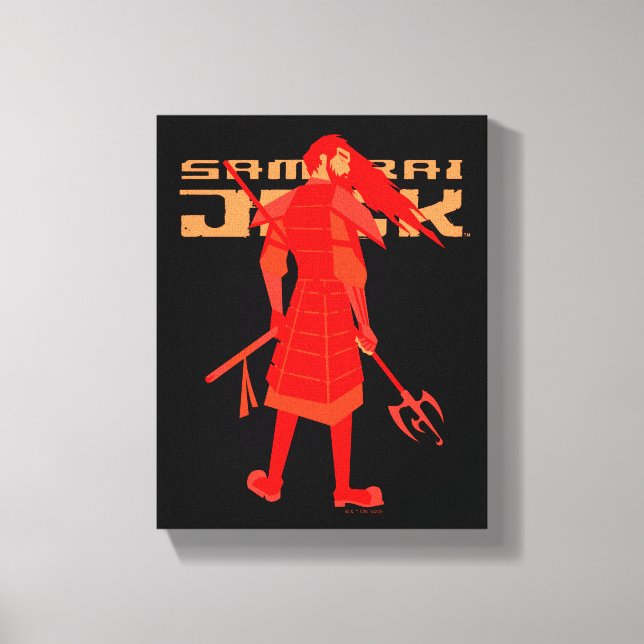 Samurai Jack Red Warrior Graphic Leinwanddruck (Vorderseite)