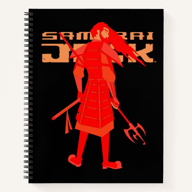 Samurai Jack Red Warrior Graphic Notizbuch (Vorderseite)