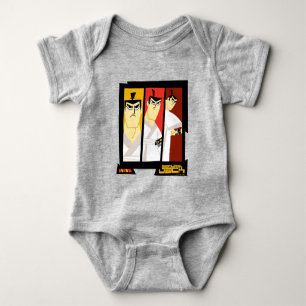 Samurai Jack-Zeichen Tri-Panel-Futuristikrahmen Baby Strampler