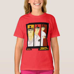 Samurai Jack-Zeichen Tri-Panel-Futuristikrahmen T-Shirt