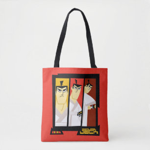 Samurai Jack-Zeichen Tri-Panel-Futuristikrahmen Tasche