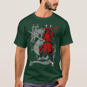 Samurai japan dragon ninja katana design  T-Shirt