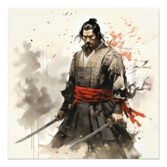 Samurai Japan Warrior Fotodruck (Vorne)