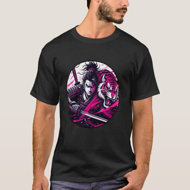 Samurai Japanese Encounter Anime Meets Samurai In  T-Shirt (Vorderseite)