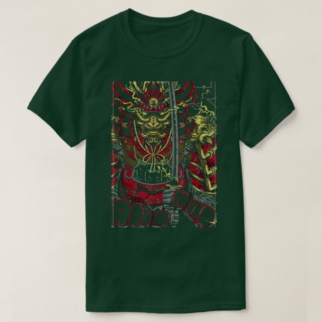 Samurai Japanisch Art Bushido asian inspiriert T-Shirt (Design vorne)