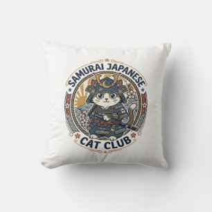 Samurai Japanische Katze POD Vektor Kunst - Samura Kissen