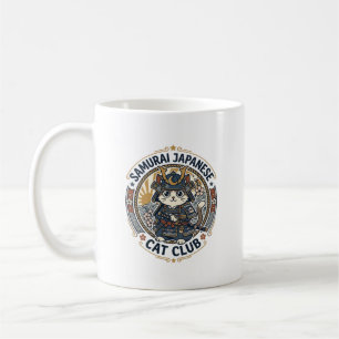 Samurai Japanische Katze POD Vektorgrafik - Samura Kaffeetasse