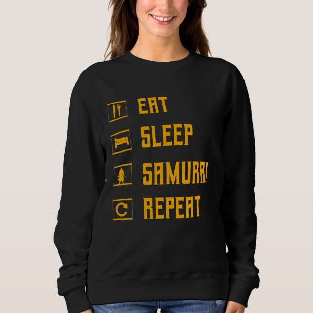Samurai Japanischer Krieger Vintag Sweatshirt (Vorderseite)