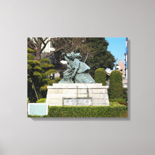 Samurai Kamakura Gongoro Kagemasa Kabuki Statue Leinwanddruck