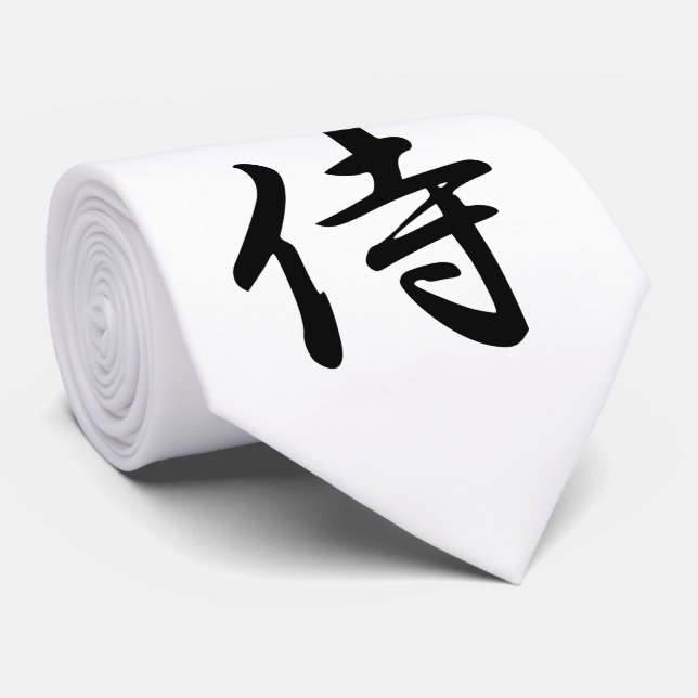 Samurai-Kanji-Symbol Krawatte (Gerollt)