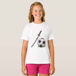 Samurai Katana and Soccer Ball - Japan T-Shirt