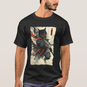 Samurai-Katze - Japan Warrior Katana Power 1 T-Shirt
