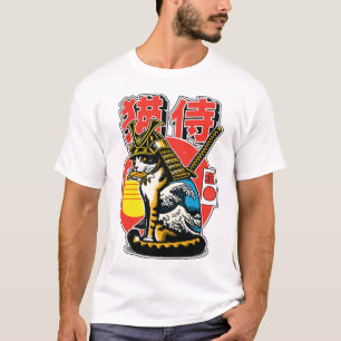 Samurai-Katze Krieger – Fette japanische Welle Tät T-Shirt