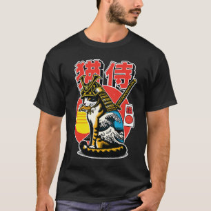 Samurai-Katze Krieger – Fette japanische Welle Tät T-Shirt
