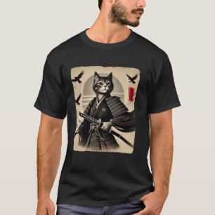 Samurai-Katze Krieger Japanische Kunst Katze Ukiyo T-Shirt