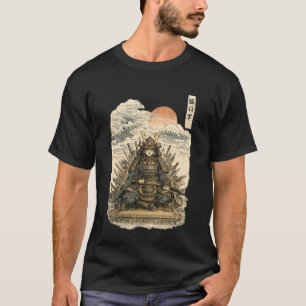 Samurai-Katze Krieger Ronin Neko japanische Kunst T-Shirt