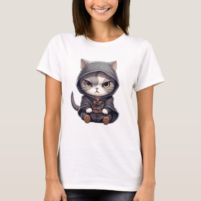 Samurai Kitten T-Shirt (Vorderseite)