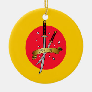 Samurai-Klinge-Tätowierung Keramikornament