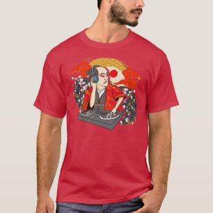 Samurai-Krieger Bushido-Code japanischer DJ Schwer T-Shirt